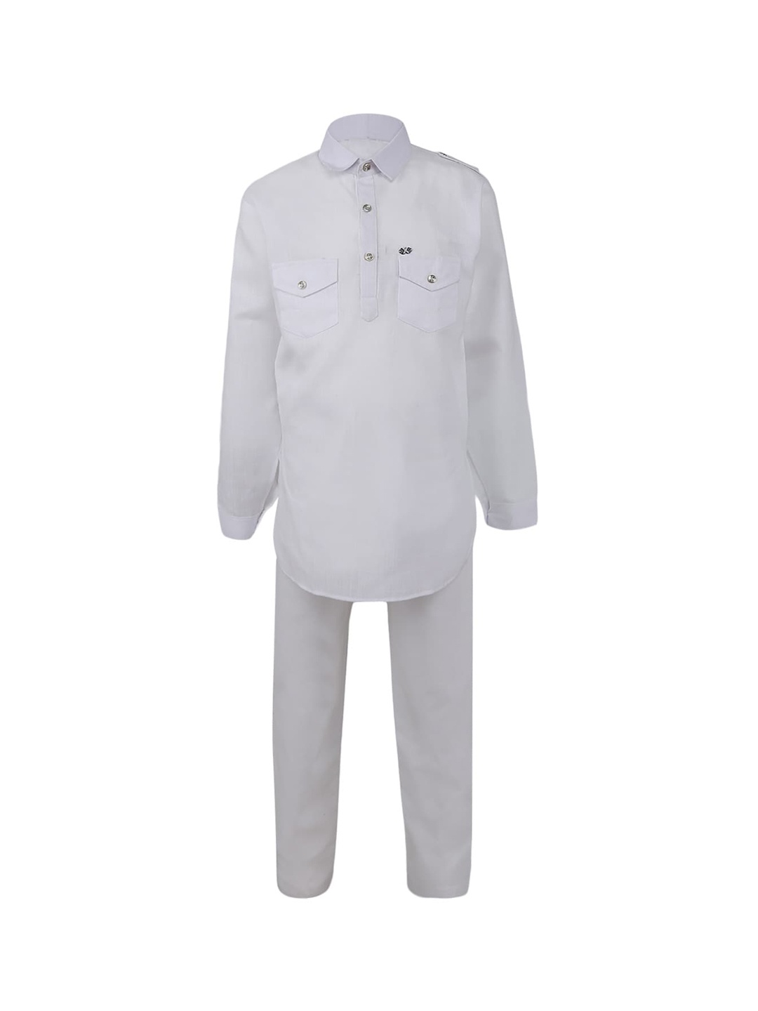

V-Mart Boys White Solid Pure Cotton Kurta with Pyjamas