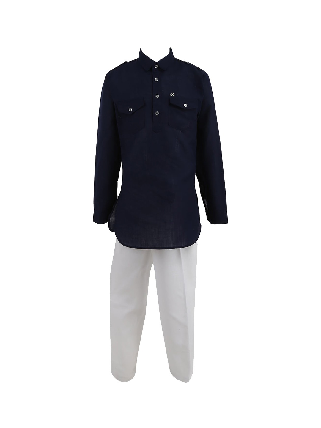 

V-Mart Boys Navy Blue Pure Cotton Kurta with Salwar