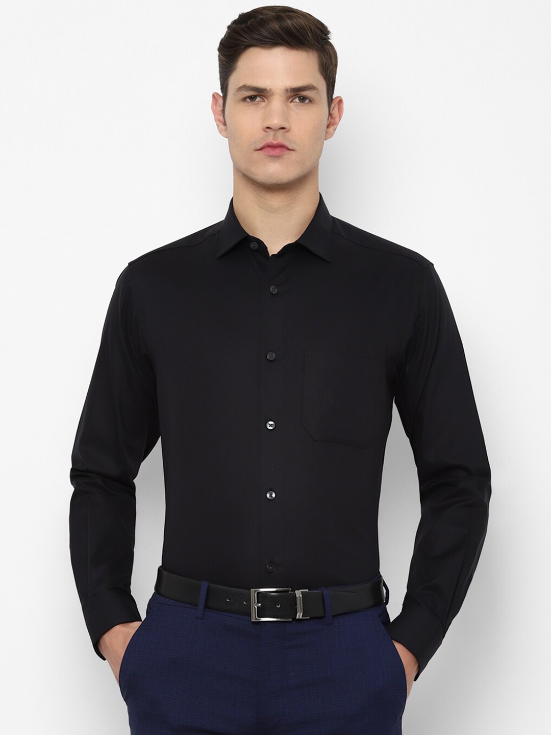 

Louis Philippe Men Black Slim Fit Formal Shirt