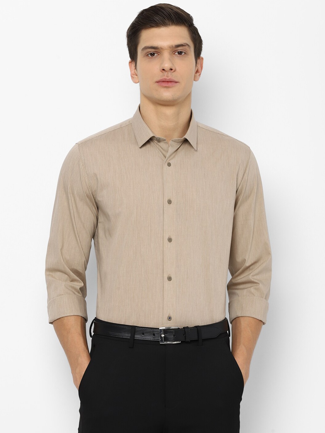 

Louis Philippe Sport Men Brown Grid Tattersall Check Slim Fit Casual Shirt