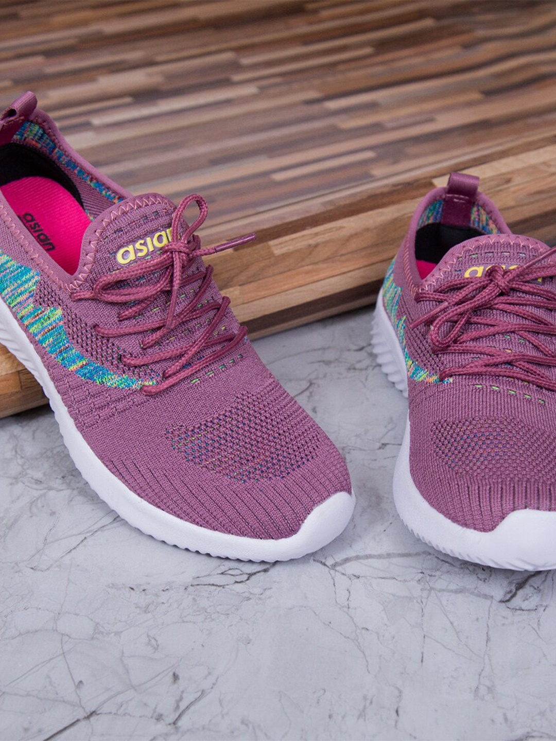 

ASIAN Women Purple Mesh Running Shoes