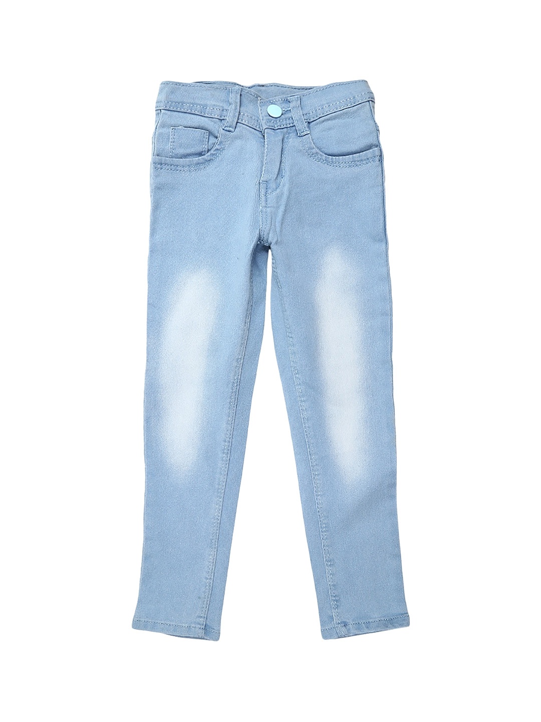

V-Mart Girls Blue Slim Fit Heavy Fade Stretchable Cropped Cotton Jeans