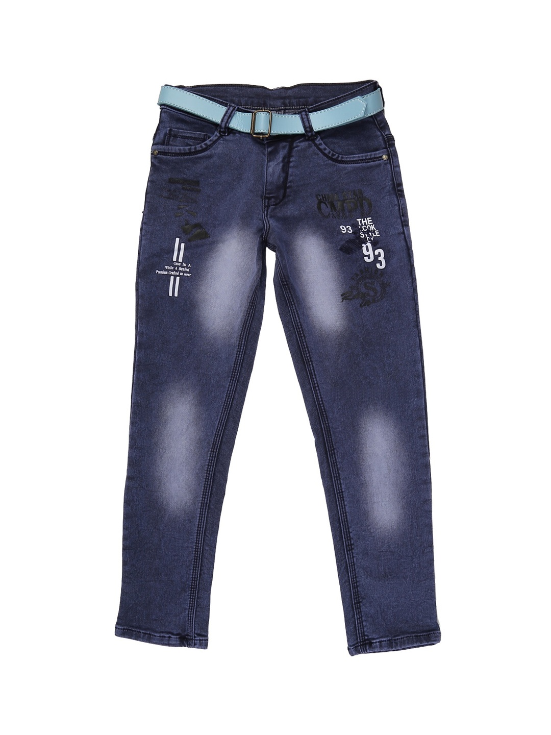 

V-Mart Boys Navy Blue Heavy Fade Stretchable Jeans