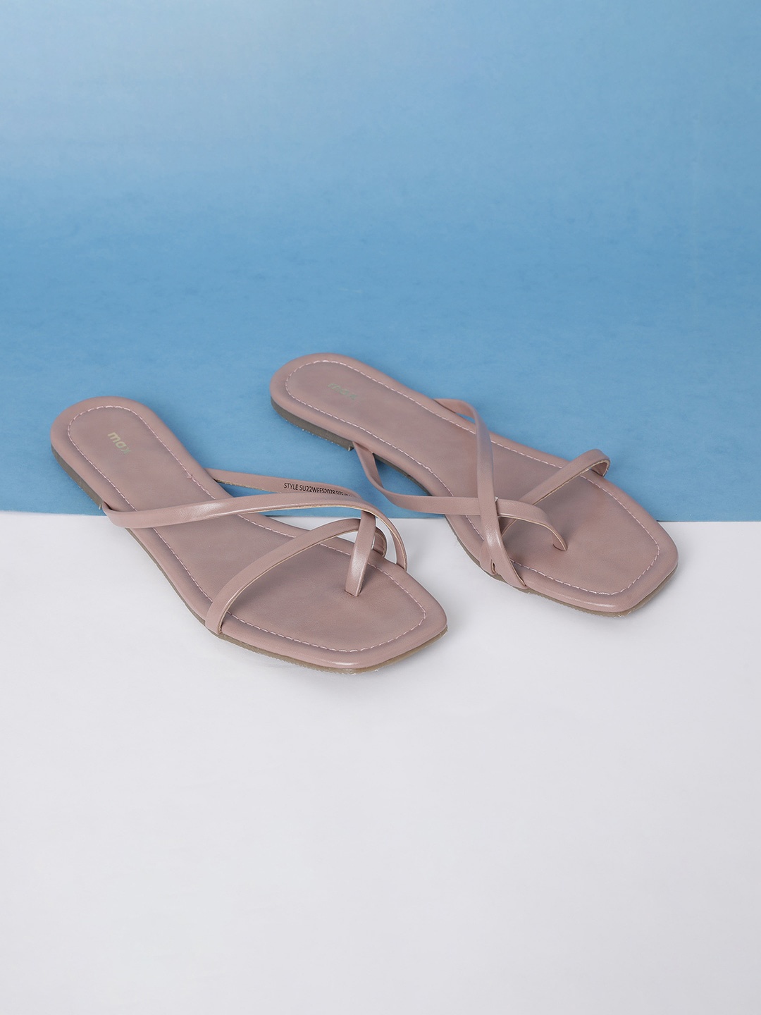 

max Women Pink Solid Open Toe Flats