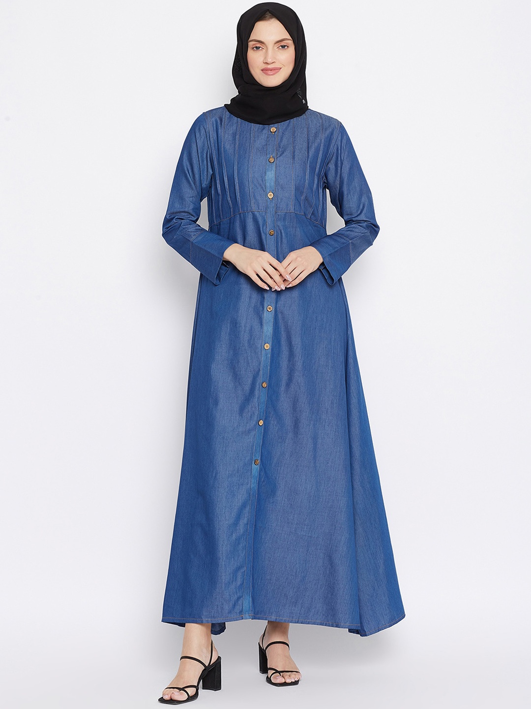 

NABIA Women's Blue Solid Burqas