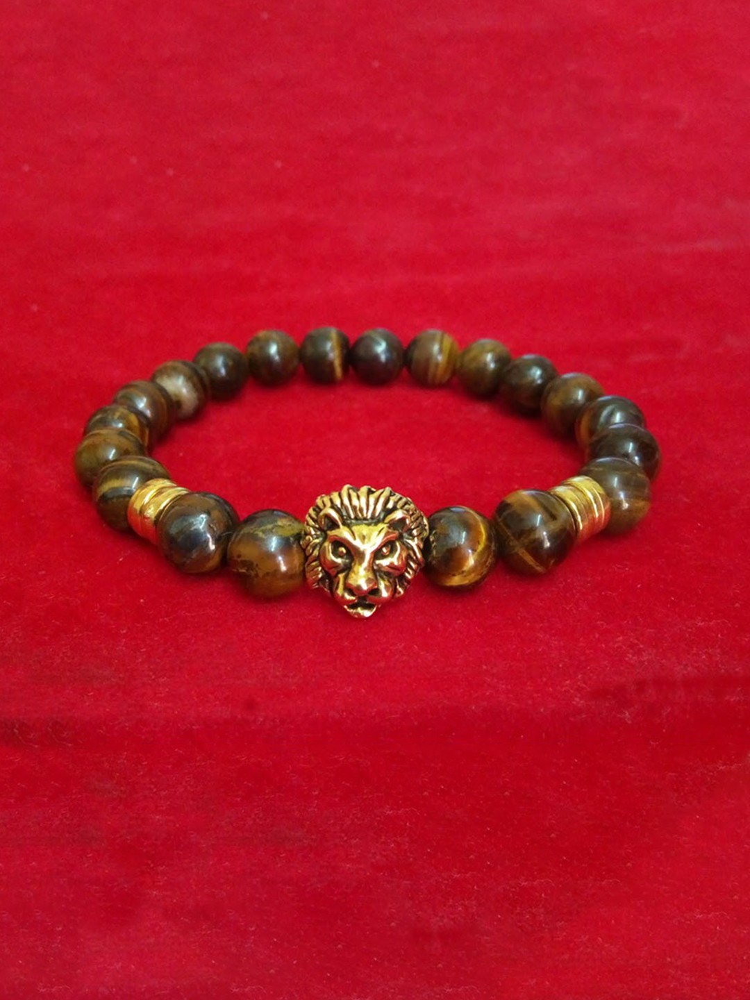 

RICH AND FAMOUS Men Gold-Toned & Brown Brass-Plated Bracelet