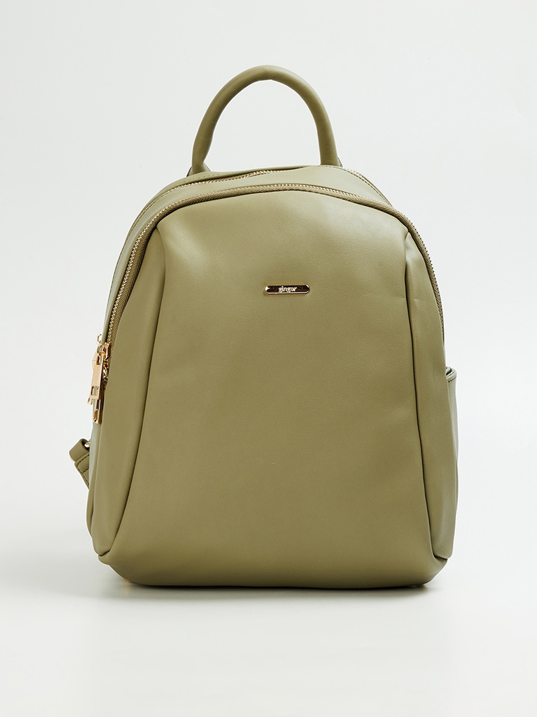 

Ginger by Lifestyle Women Green Solid Backpack