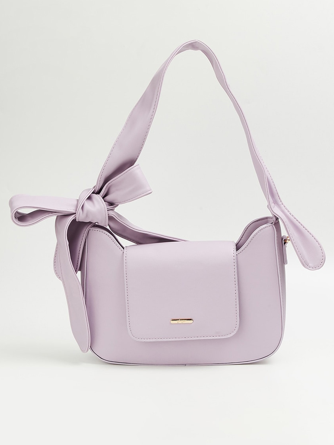 

Ginger by Lifestyle Purple Shopper Shoulder Bag with Bow Detail