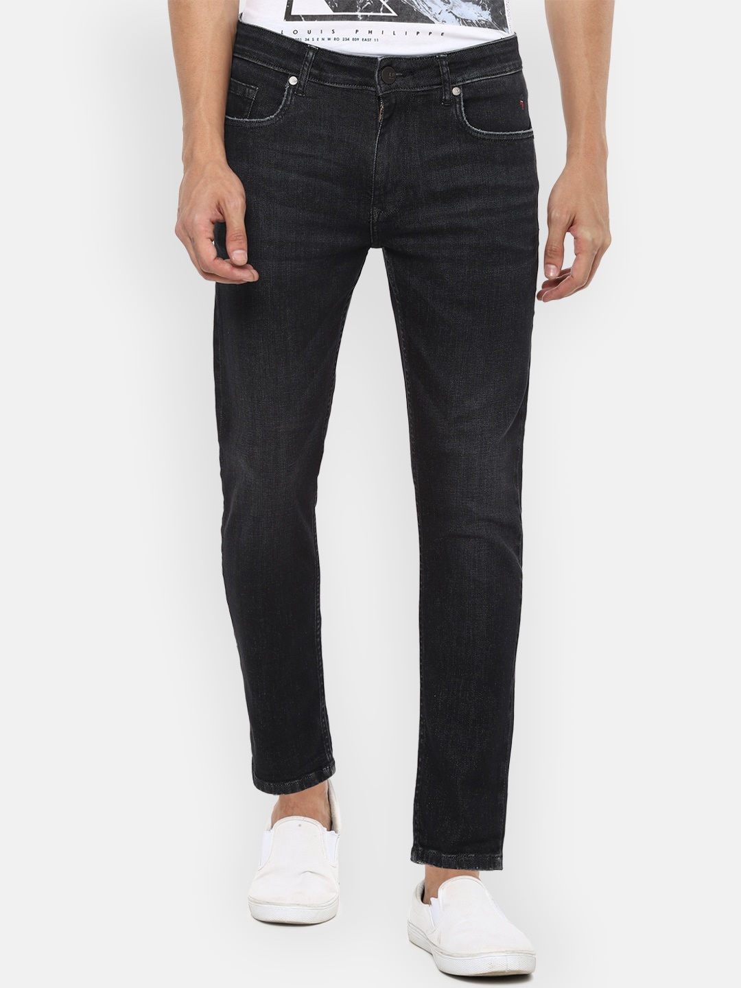 

Louis Philippe Jeans Men Black Slim Fit Light Fade Jeans