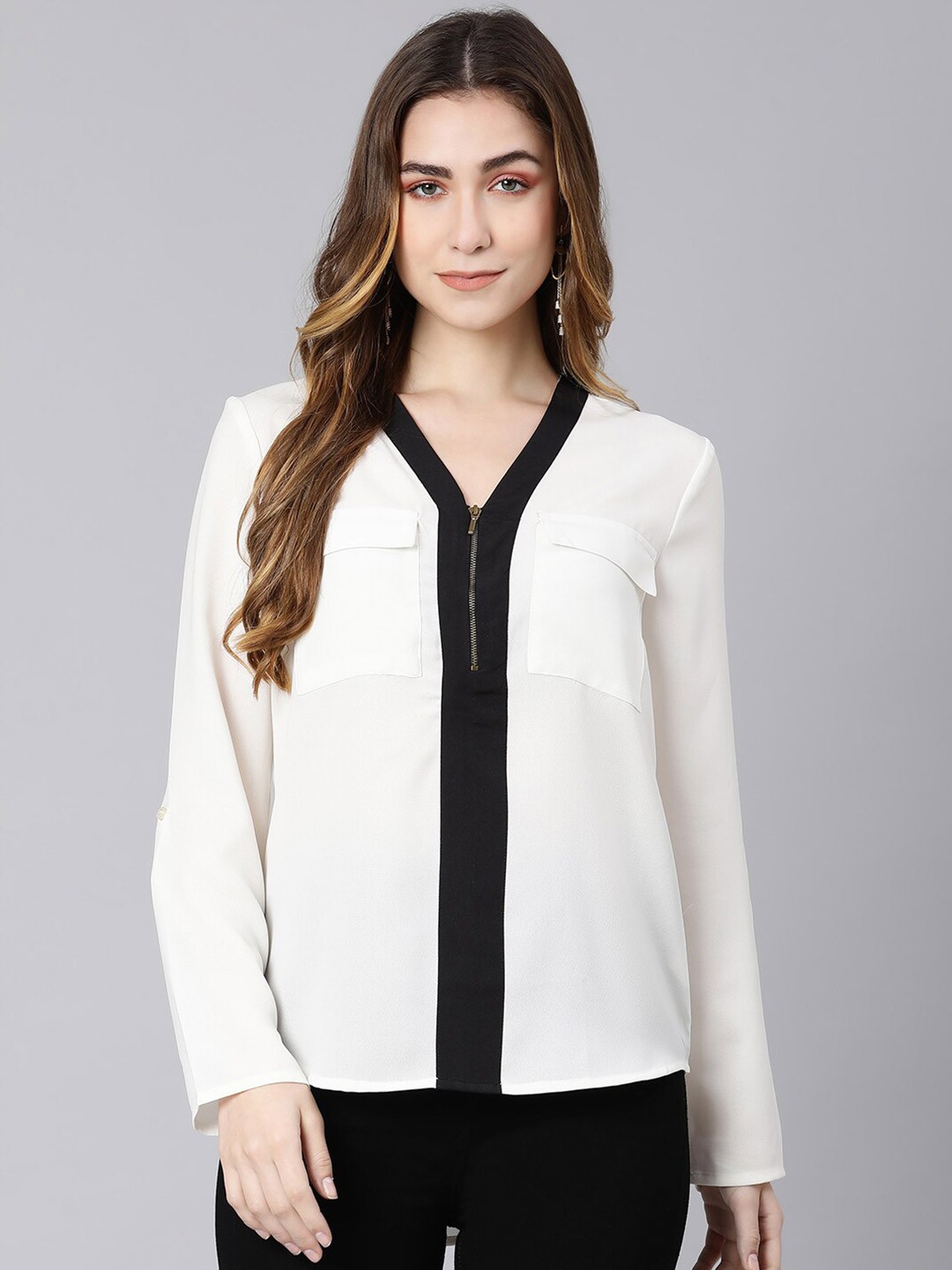 

Oxolloxo White Shirt Style Top