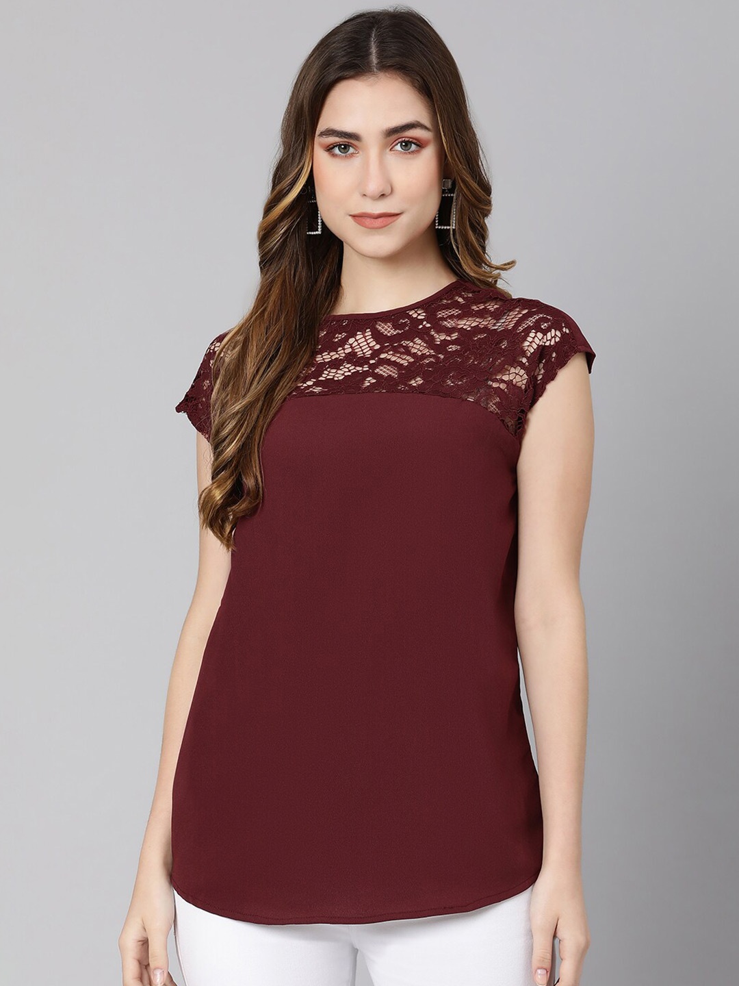 

Oxolloxo Women Maroon Solid Top