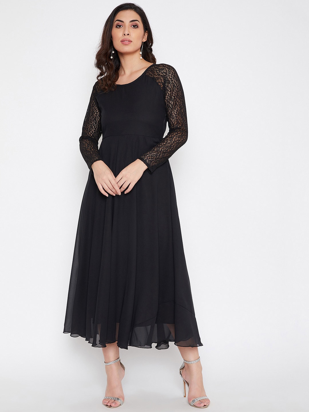 

HELLO DESIGN Georgette Maxi Dress, Black