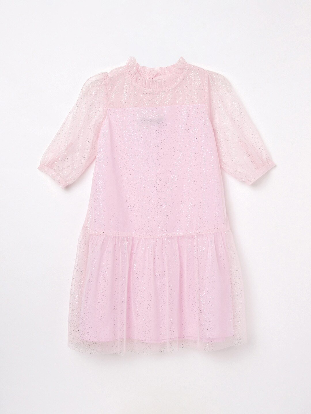 

Fame Forever by Lifestyle Pink Embellished Drop-Waist Dress