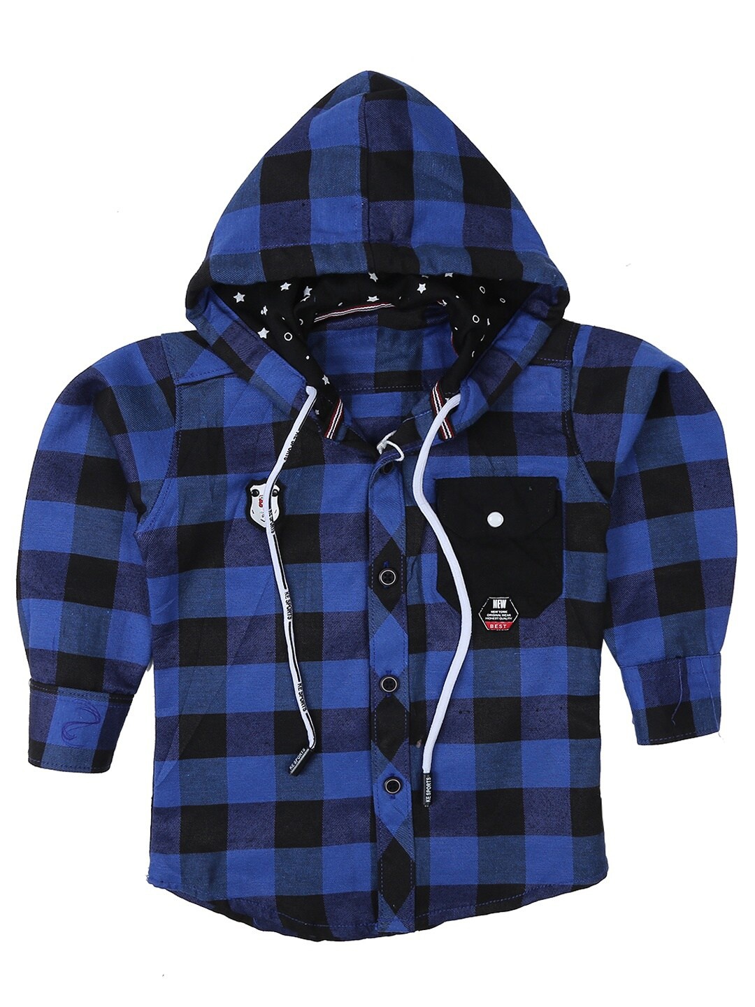 

V-Mart Kids Blue Classic Buffalo Checks Checked Cotton Casual Shirt