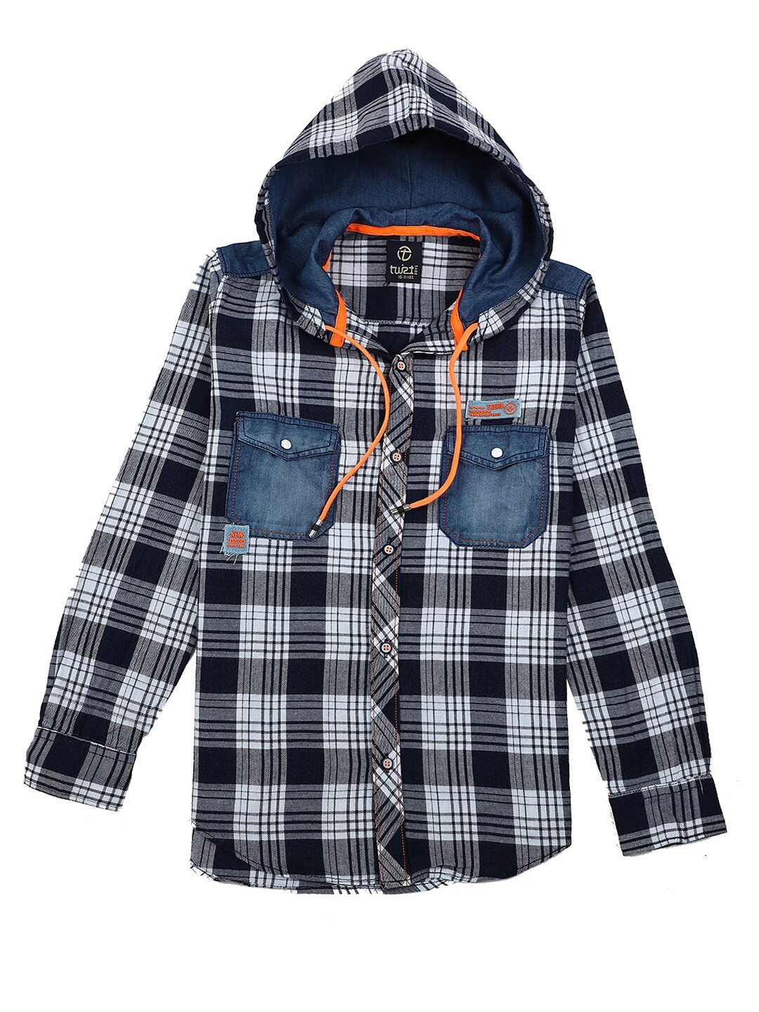 

V-Mart Boys Blue & White Classic Tartan Checked Casual Shirt