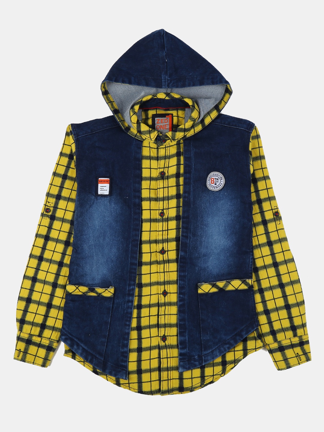 

V-Mart Boys Yellow Classic Checked Casual Shirt