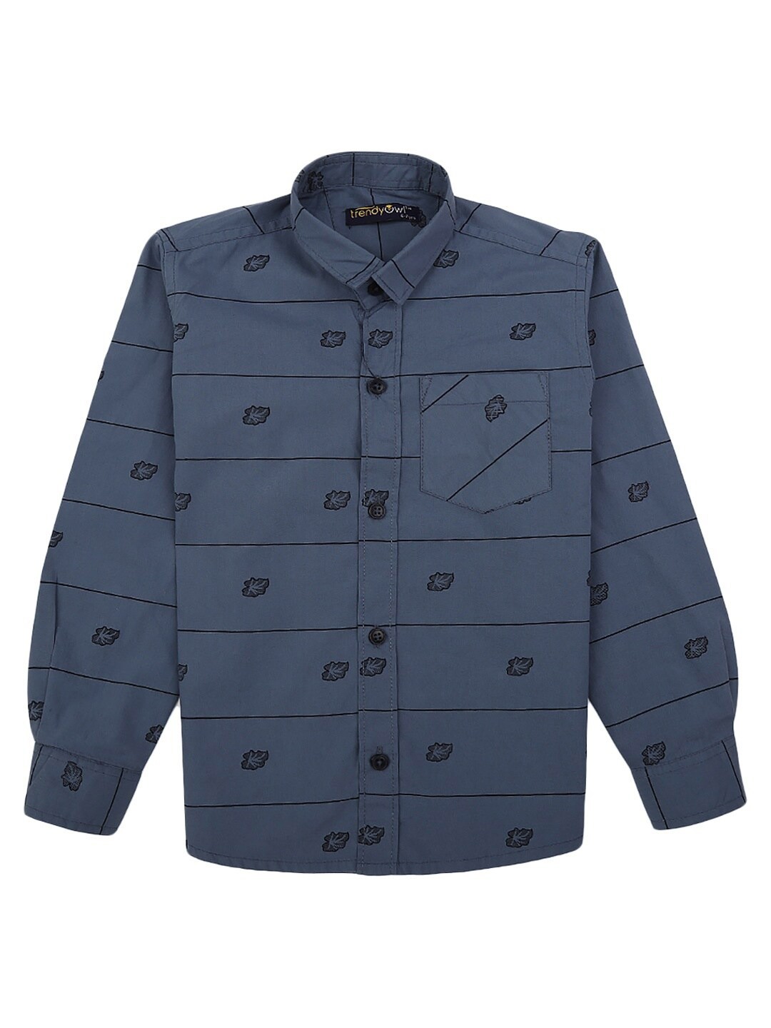 

V-Mart Boys Blue Classic Floral Printed Casual Shirt