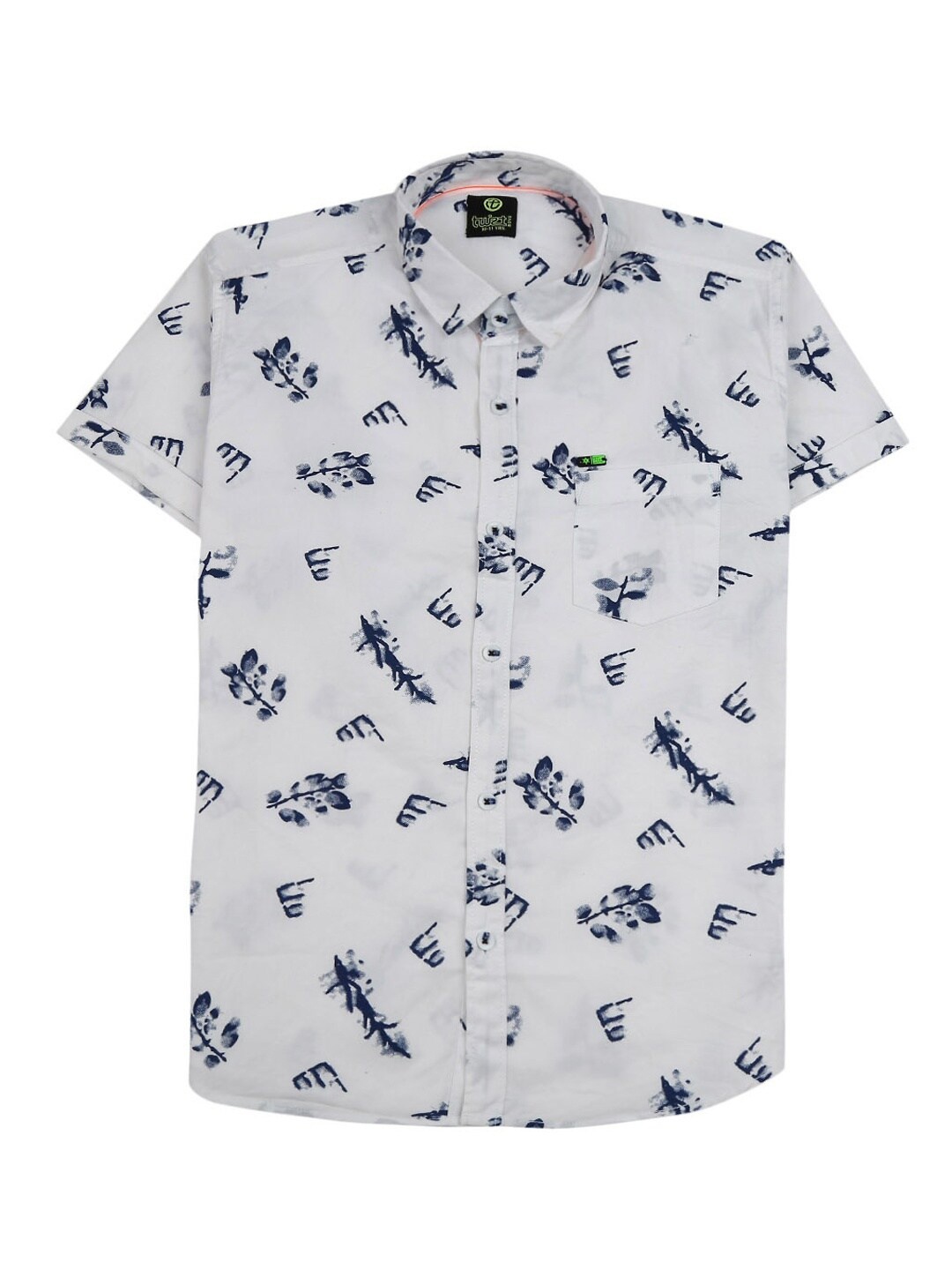 

V-Mart Kids Grey Classic Abstract Printed Cotton Casual Shirt