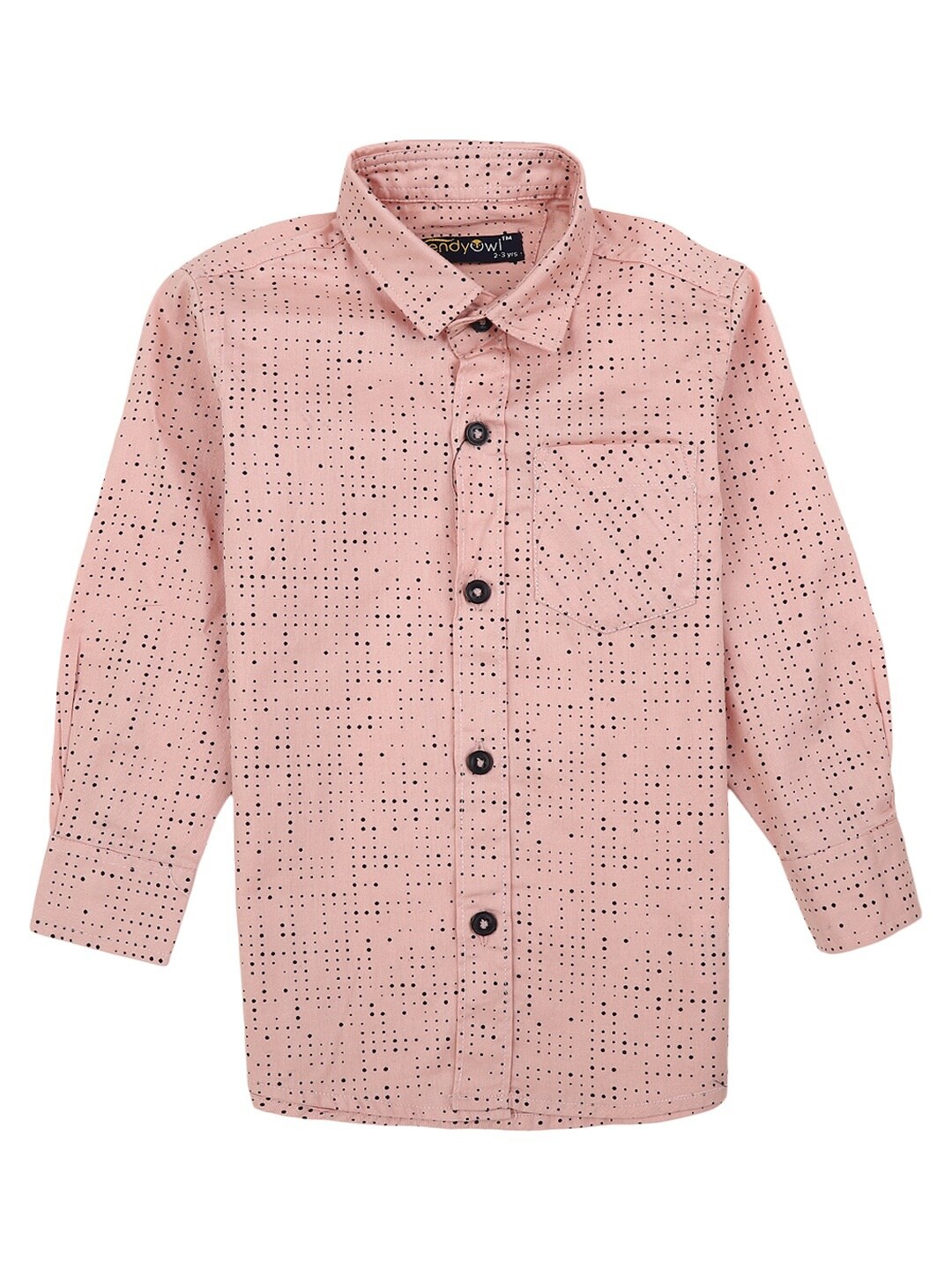 

V-Mart Unisex Kids Pink Classic Printed Casual Shirt