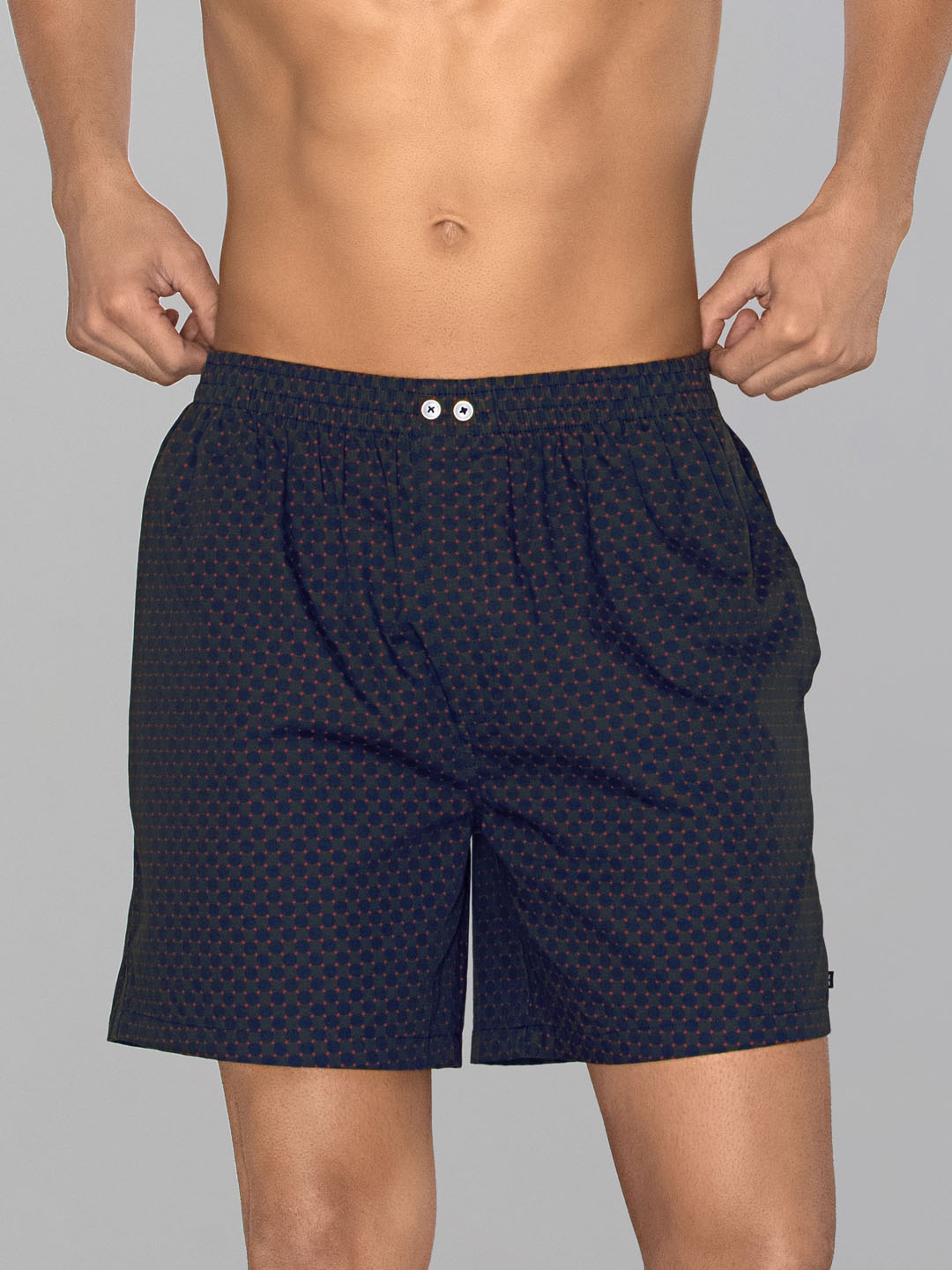 

XYXX Men Navy Blue & Grey Super Combed Cotton Astor Comfort Fit Boxers
