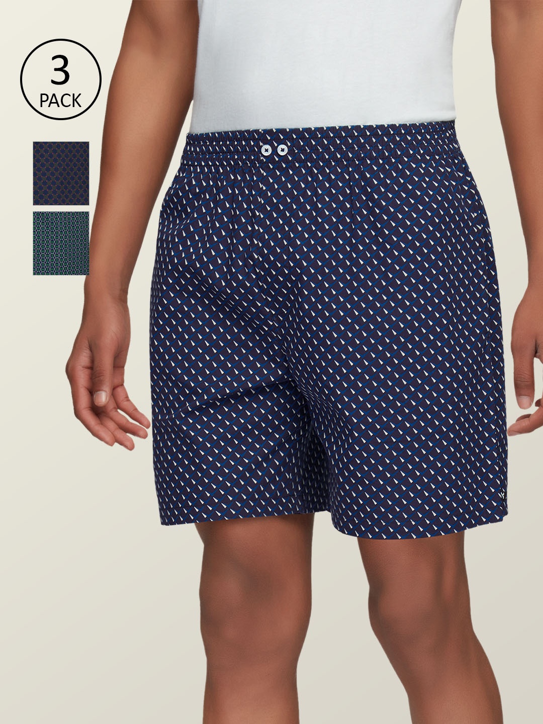 

XYXX Men Pack of 3 Super Combed Cotton Astor Comfort Fit Boxers, Multi