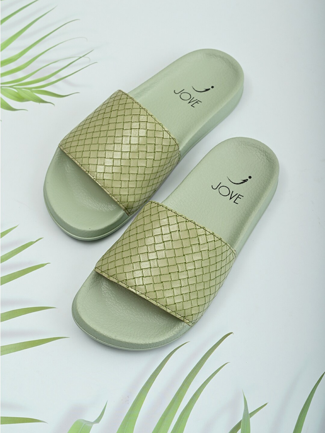

Jove Women Green Sliders