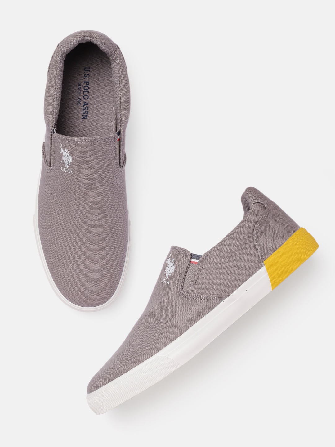 

U.S. Polo Assn. Men Grey SOREN Slip-On Sneakers