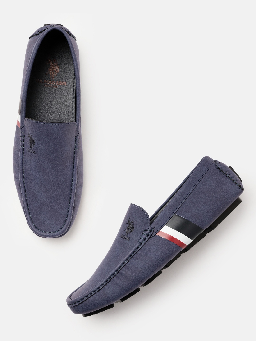 

U.S. Polo Assn. Men Navy Blue Solid Driving Shoes