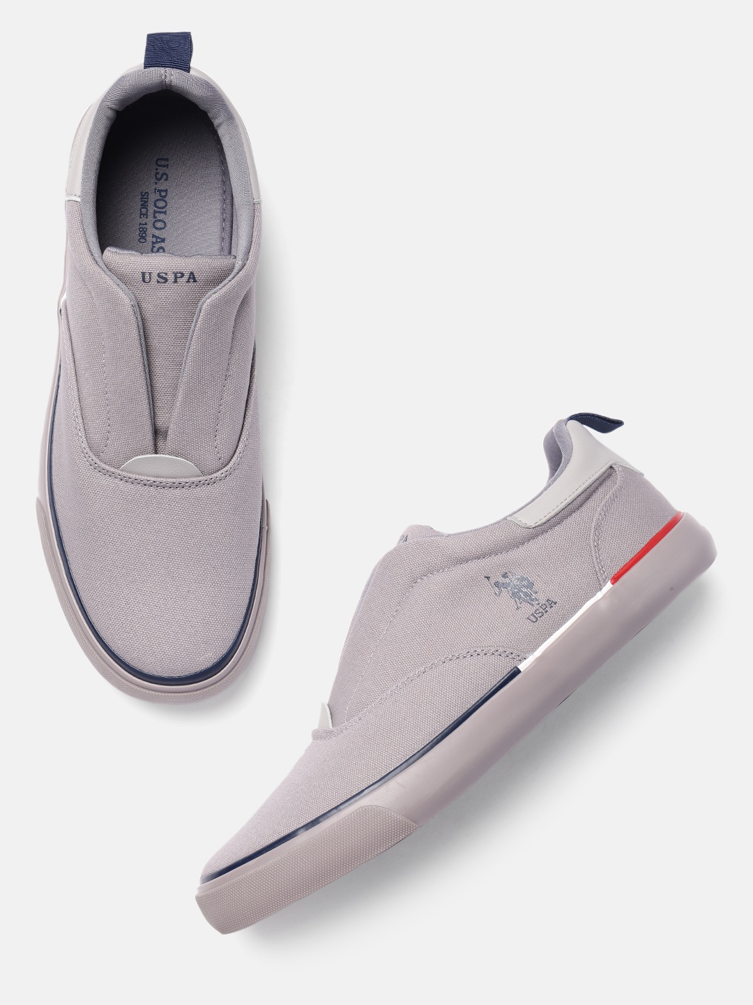 

U.S. Polo Assn. Men Grey MARITT Slip-On Sneakers