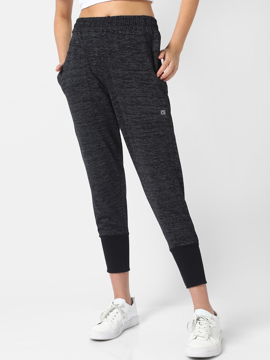 

Campus Sutra Women Charcoal Grey Solid Cotton Joggers