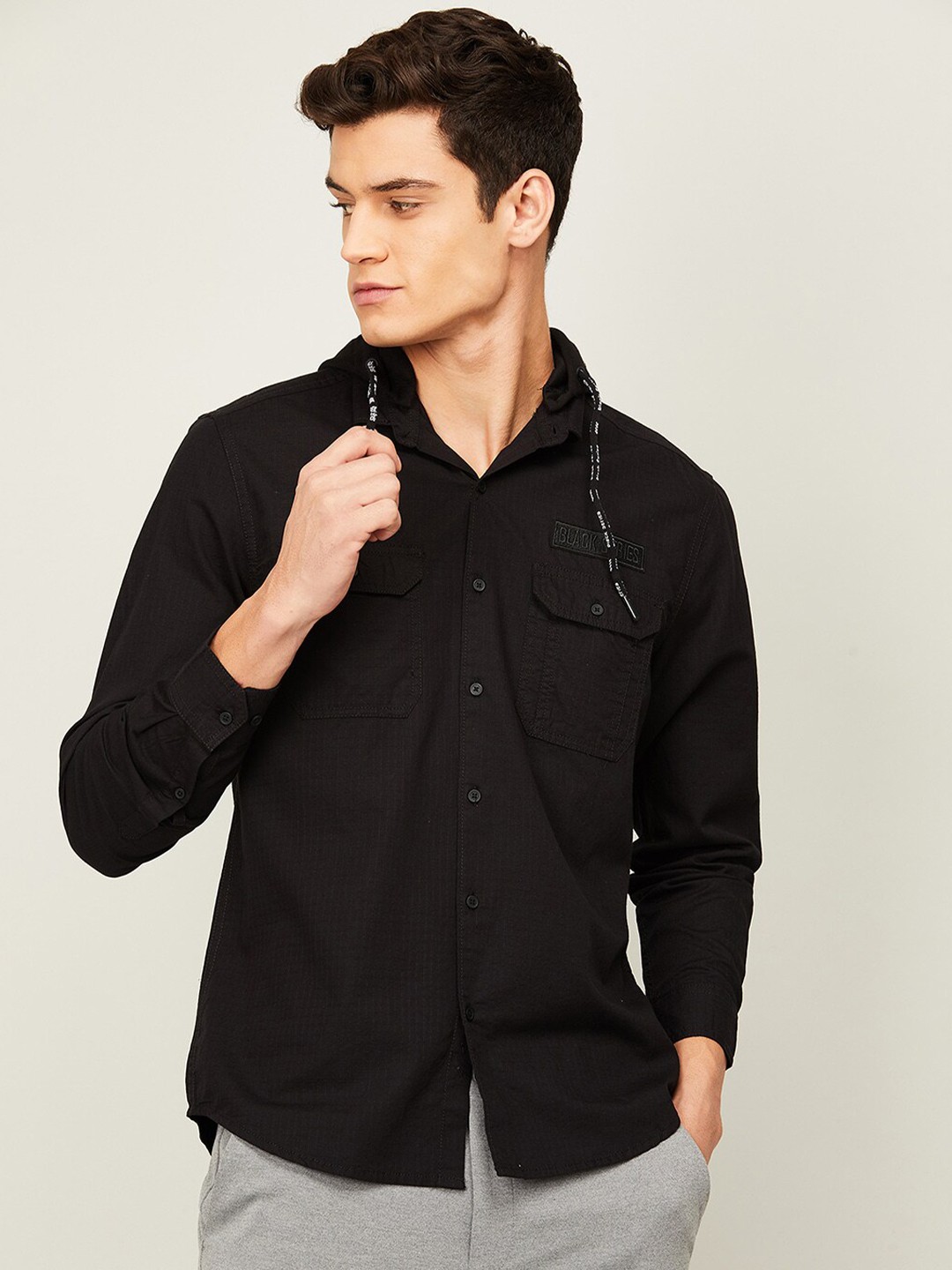 

Bossini Men Black Casual Shirt