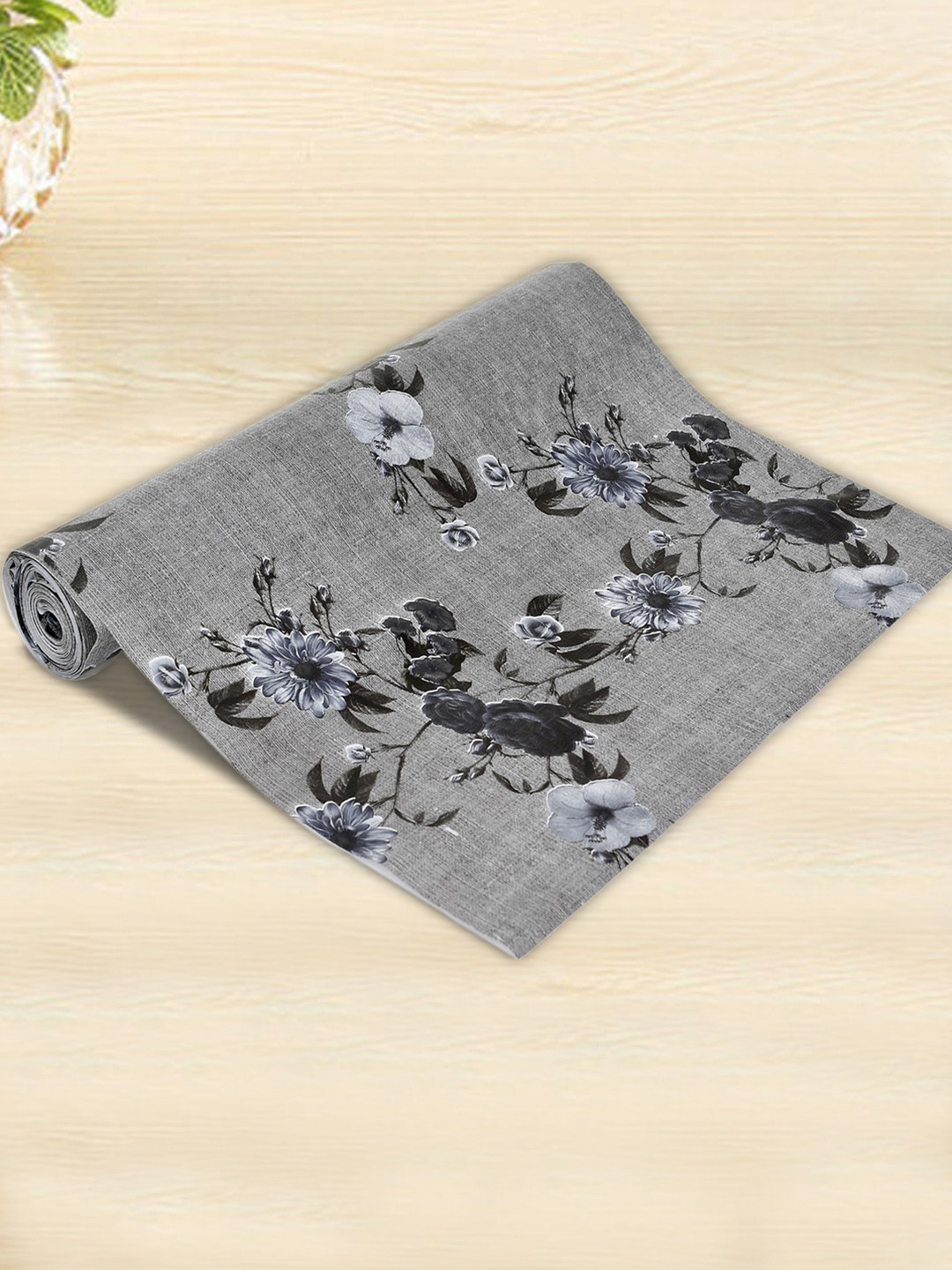 

Kuber Industries Pack Of 2 Printed PVC Anti Slip Skid Shelf Mat, Grey