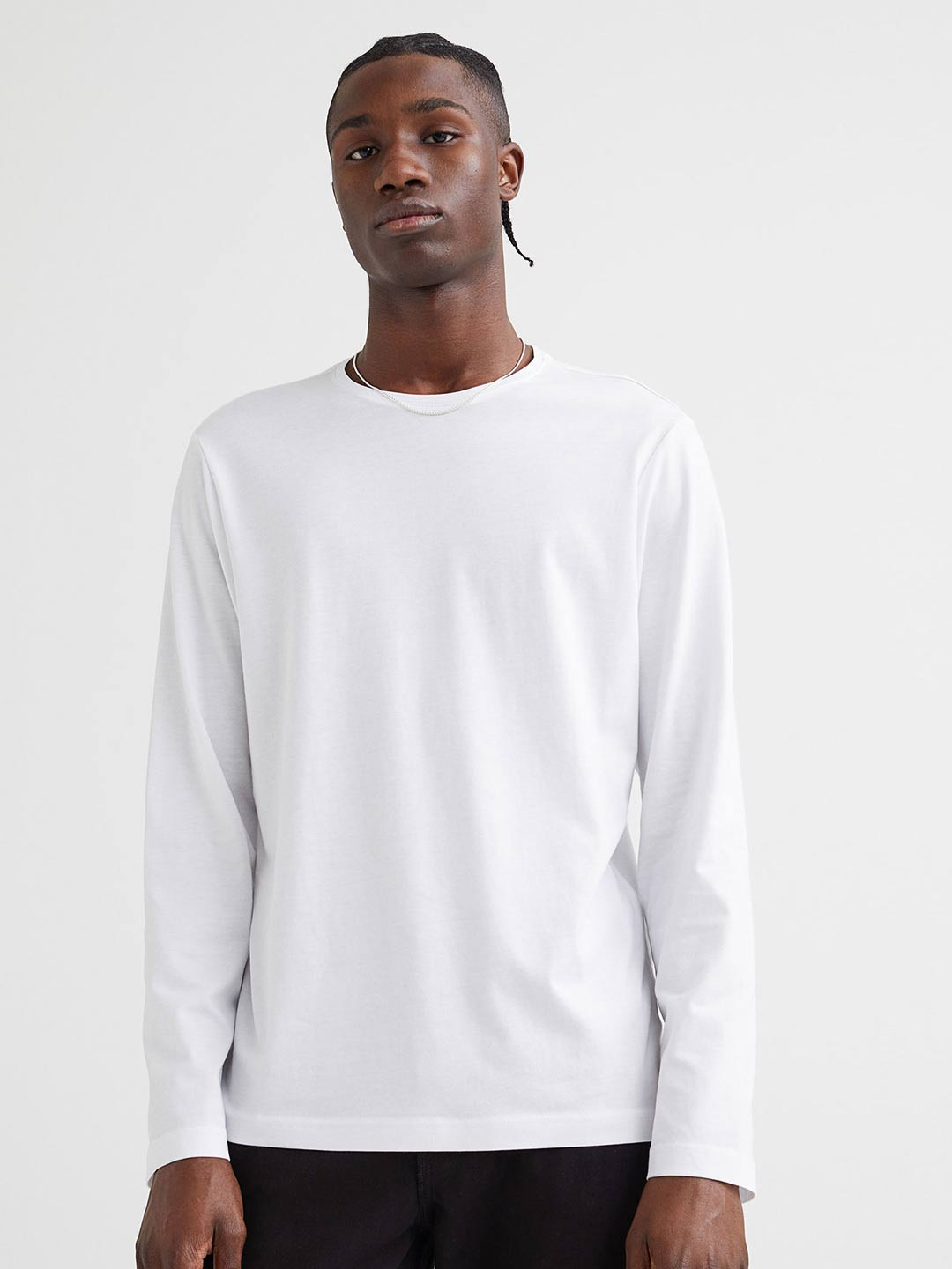 

H&M Men White Regular Fit Jersey top