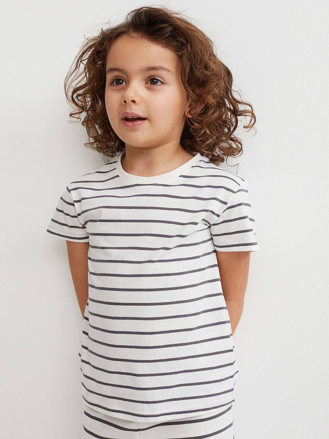 

H&M Girls 2-Pack Cotton Jersey Tops, White