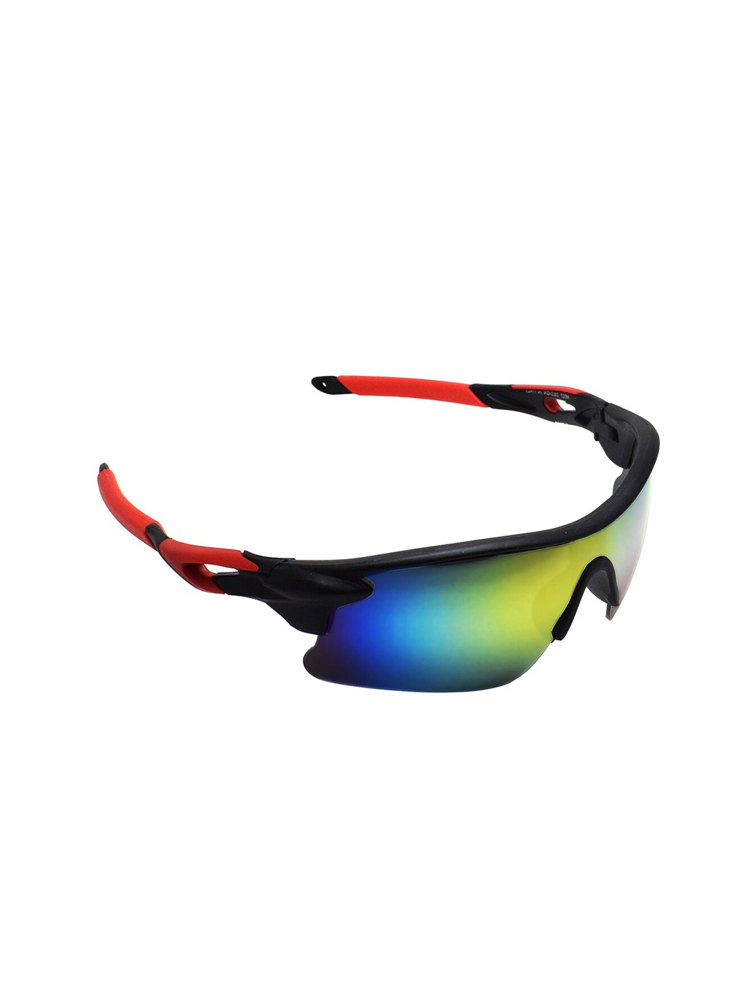 

Peter Jones Eyewear Unisex Yellow Lens & Red Sports UV Protected Lens Sunglasses