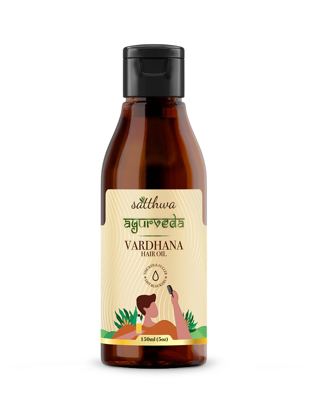 

Satthwa Vardhana Hair Oil for Hair Growth - 150ml, Black