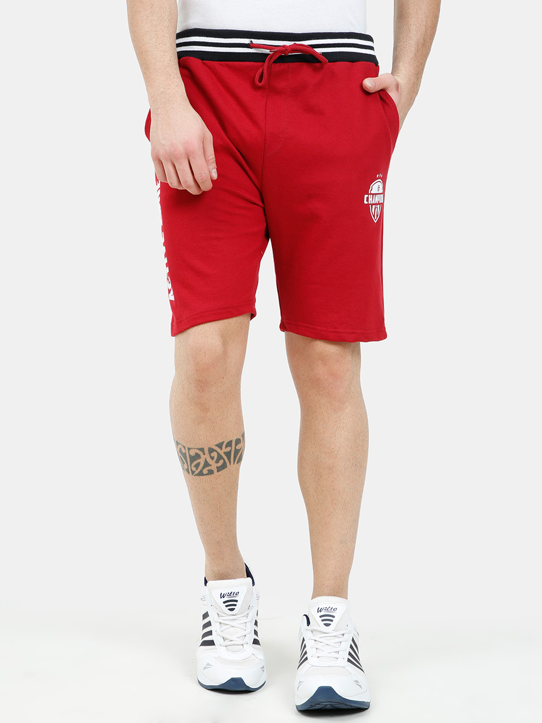 

ARDEUR Men Red Sports Shorts