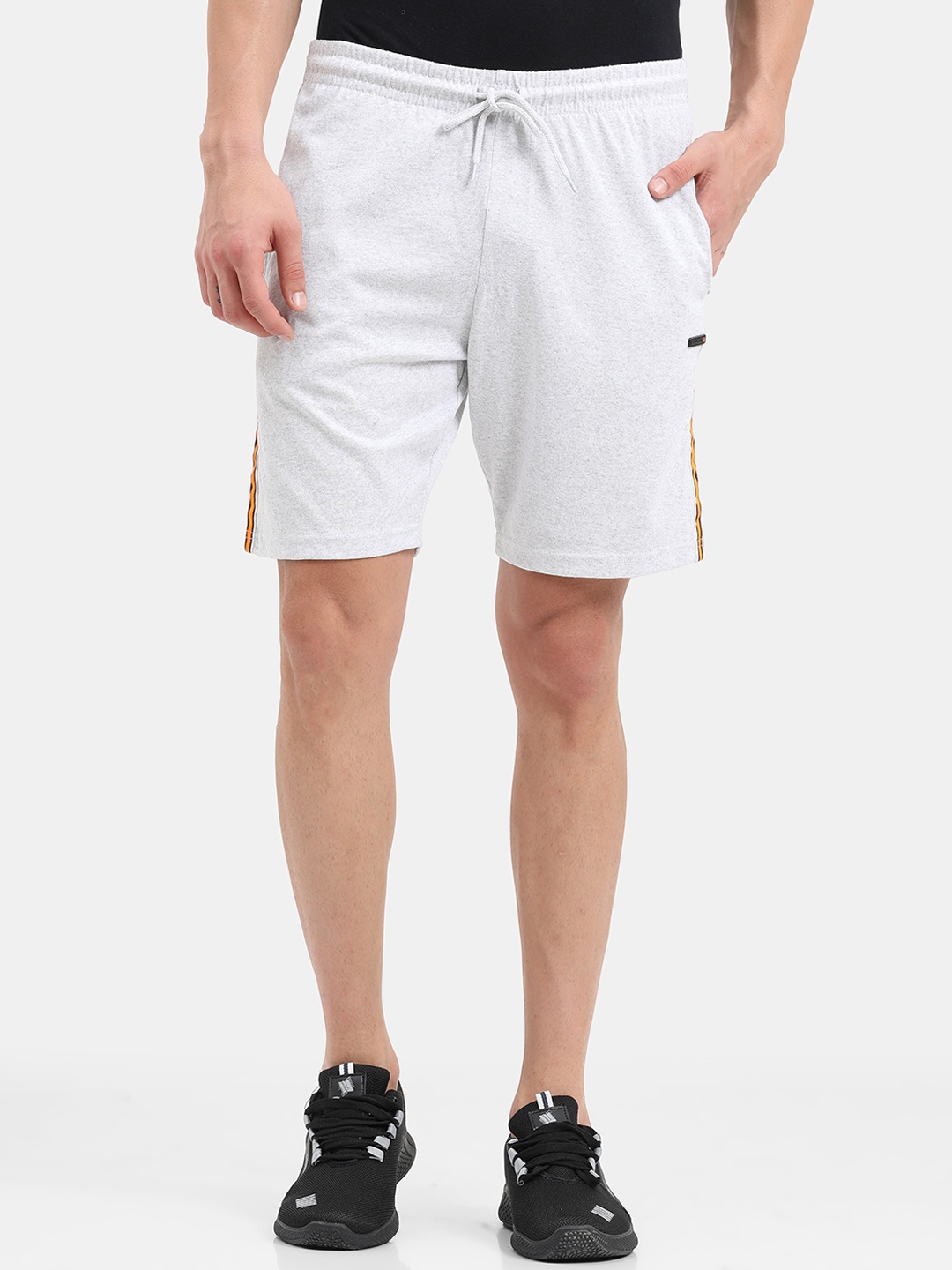

ARDEUR Men Off White Training or Gym Pure Cotton Sports Shorts