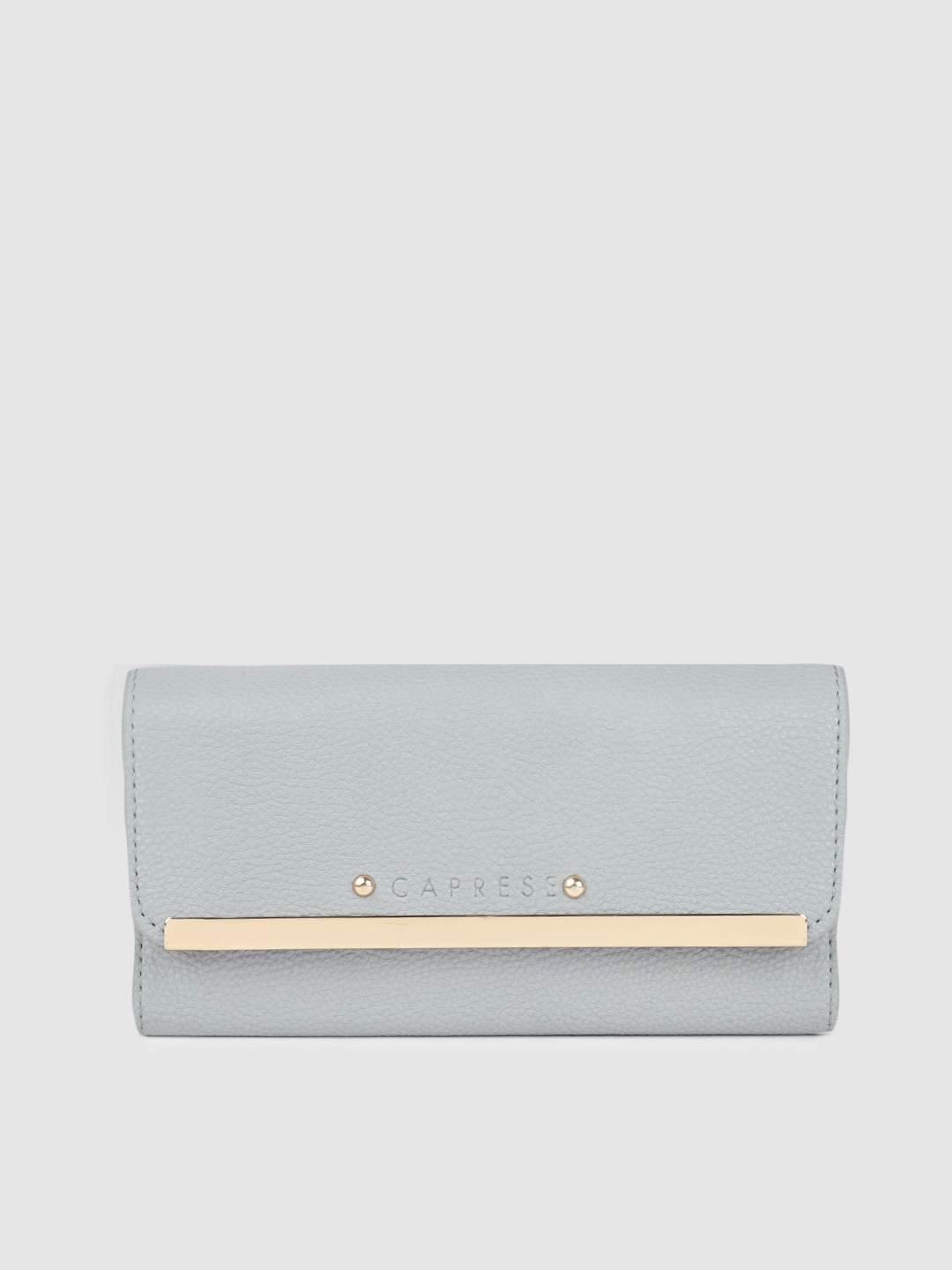 

Caprese Women Light Blue Solid Three Fold Wallet