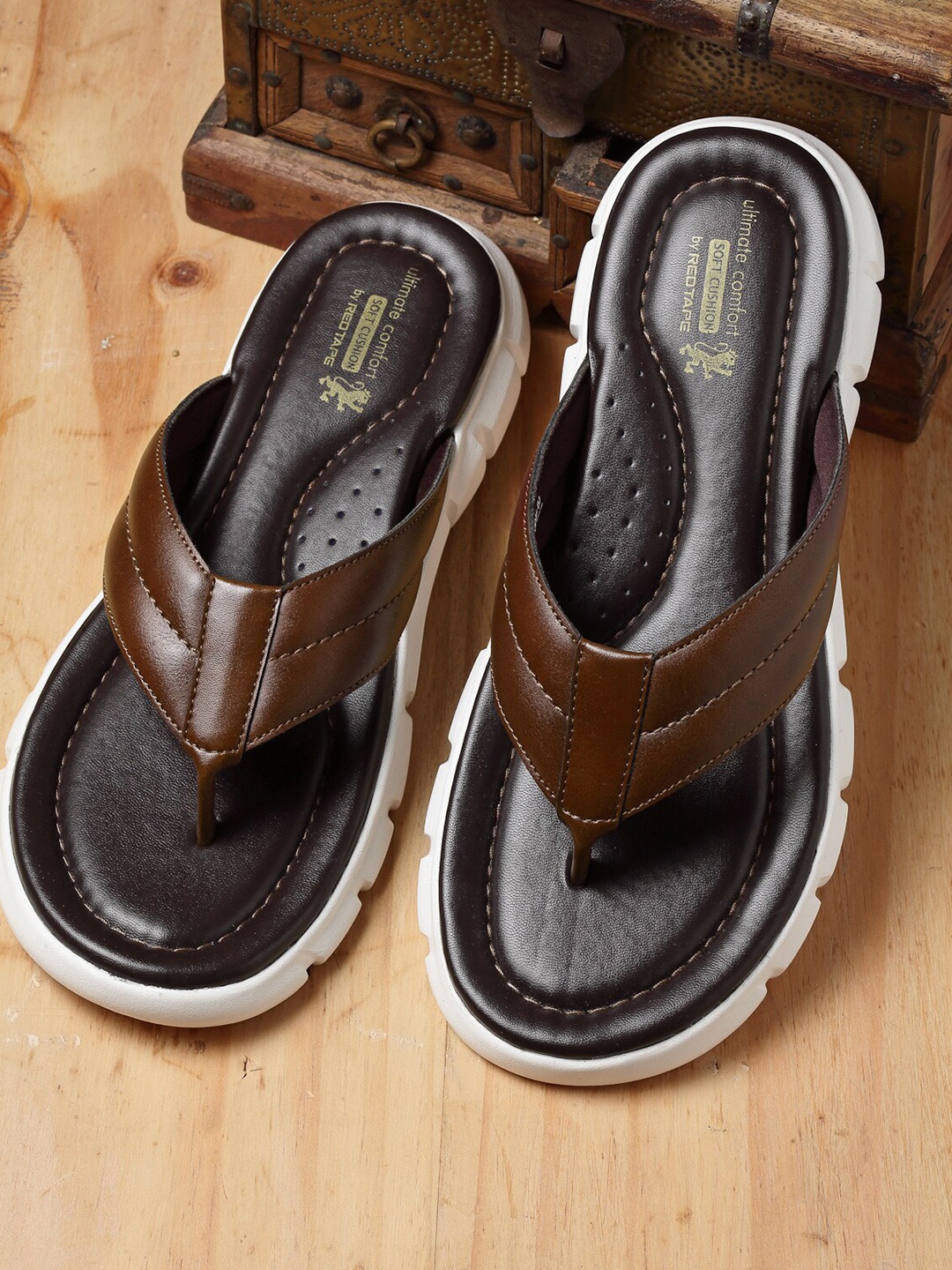 

Red Tape Men Tan Brown Comfort Sandals