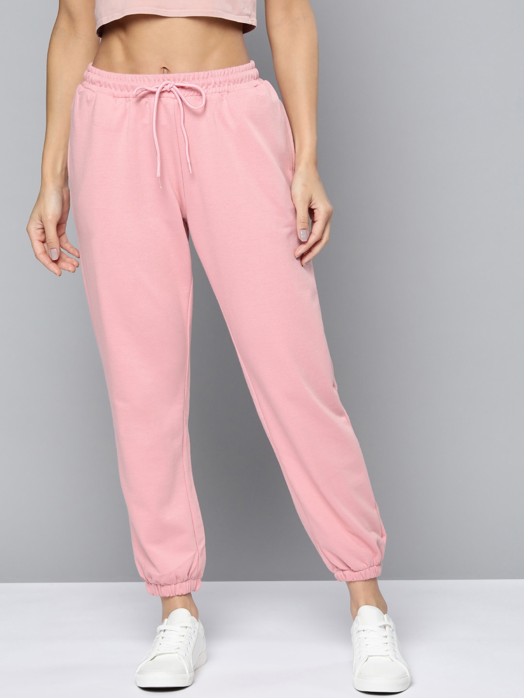 

M&H Easy Women Peach Solid Regular Fit Joggers