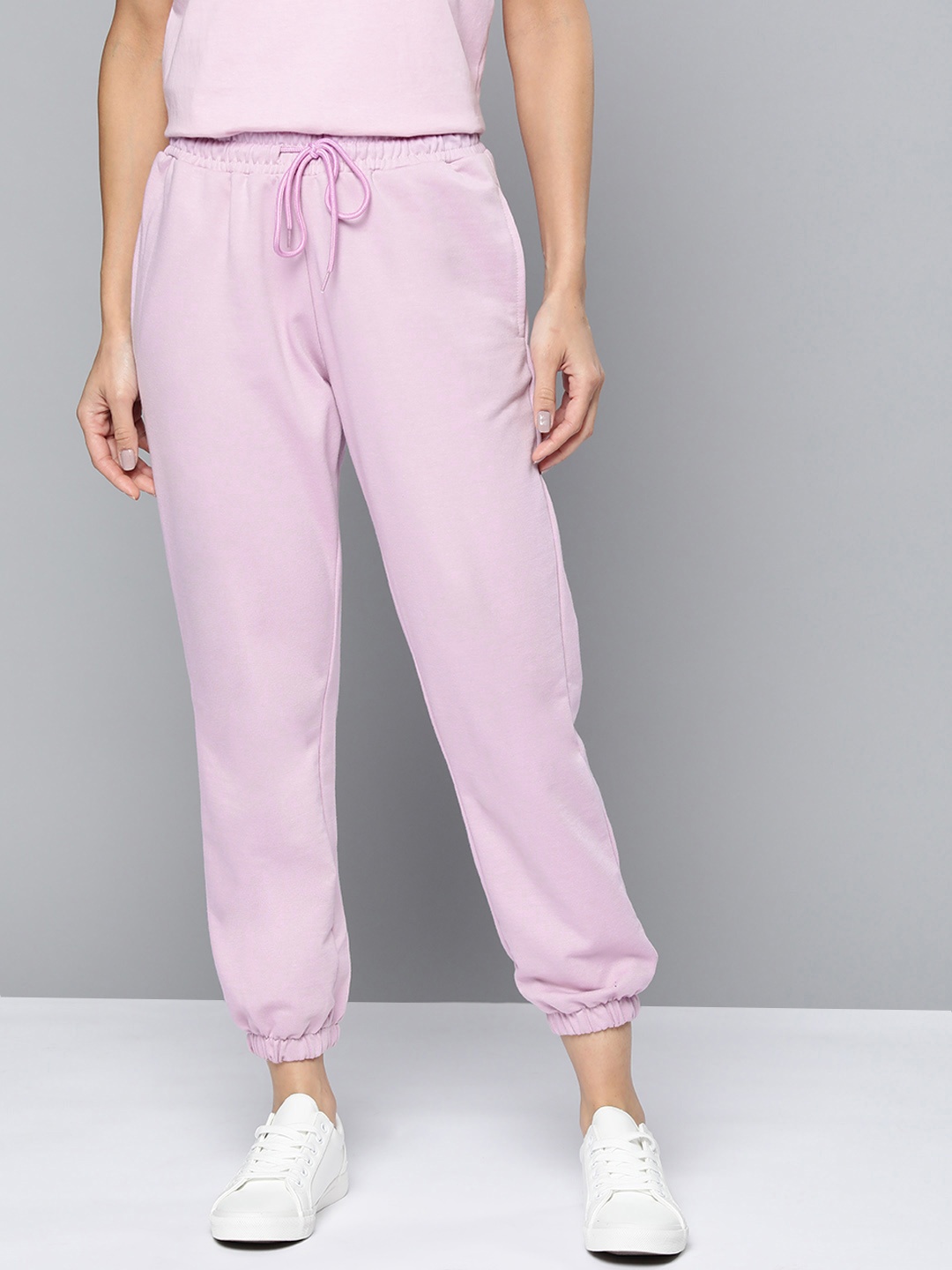 

M&H Easy Women Lavender Solid Regular Fit Joggers