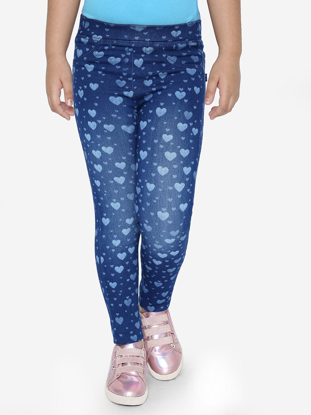 

Naughty Ninos Girls Blue Light Fade Printed Stretchable Jeans