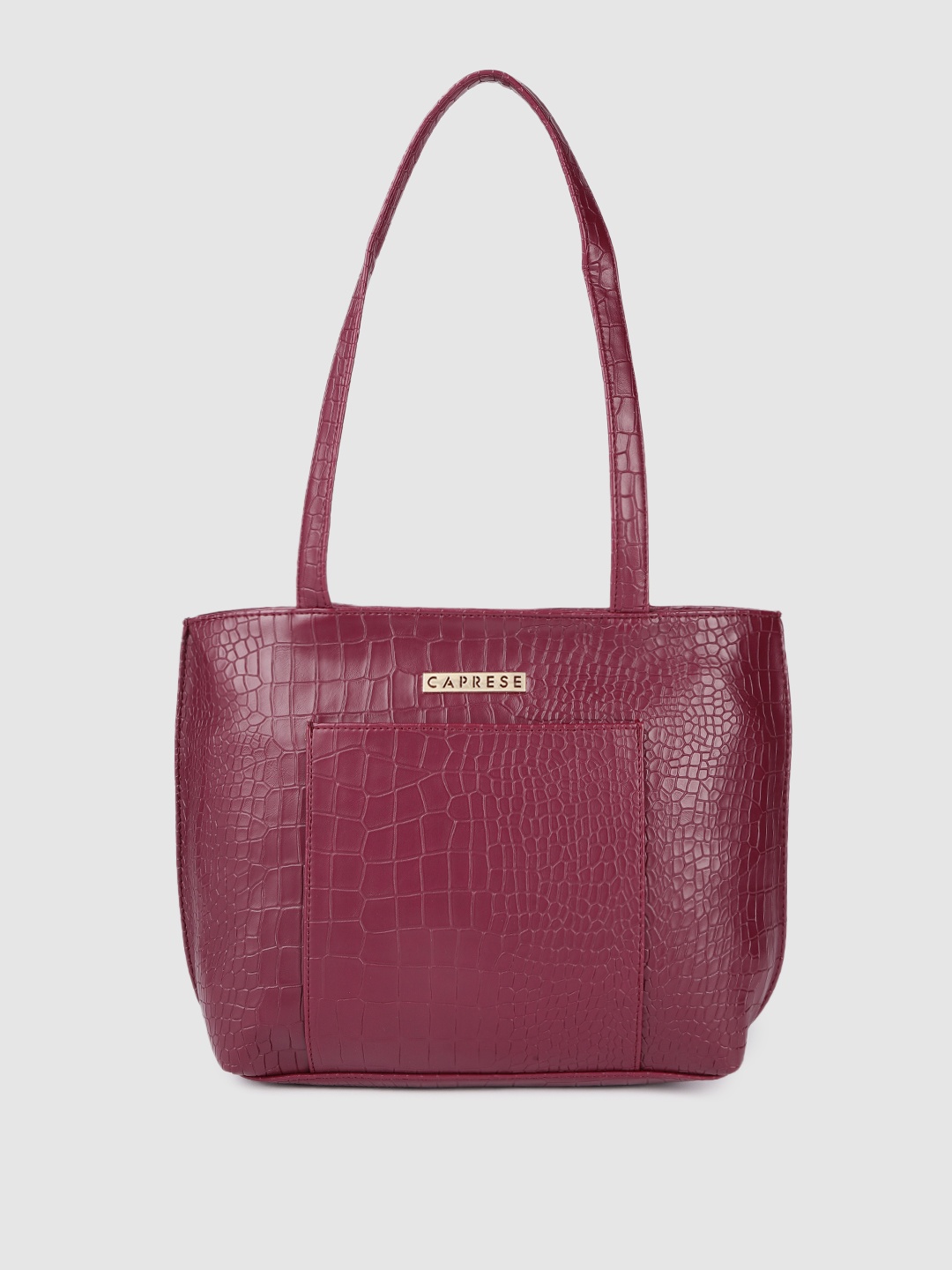 

Caprese Burgundy Animal Textured Leather Shoulder Bag