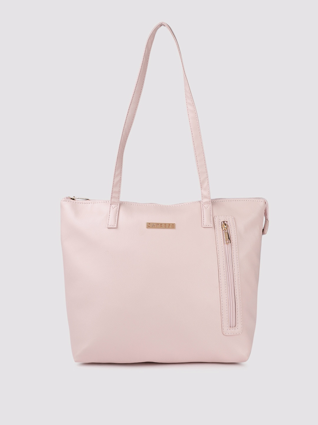 

Caprese Pink Leather Structured Shoulder Bag