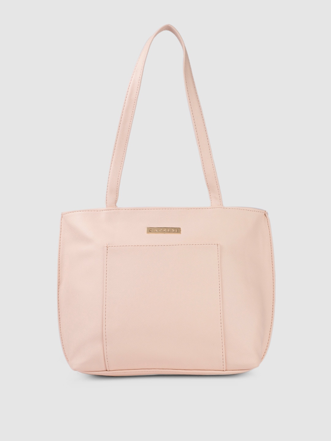 

Caprese Pink Leather Structured Shoulder Bag