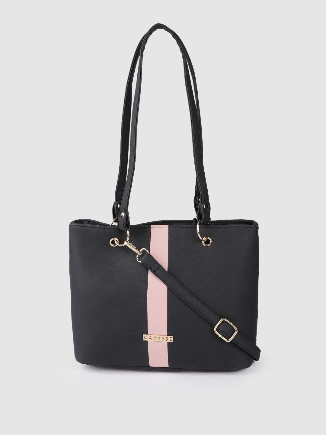 

Caprese Black Solid Shoulder Bag