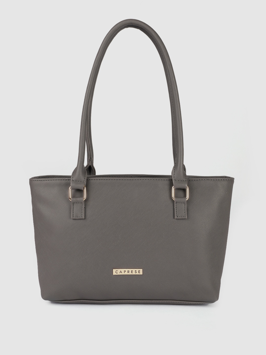 

Caprese Grey Leather Structured Shoulder Bag