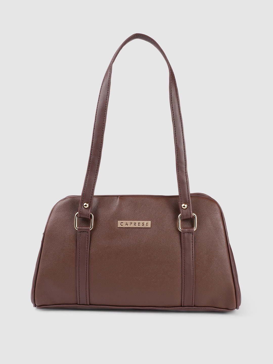 

Caprese Brown Solid Leather Structured Shoulder Bag