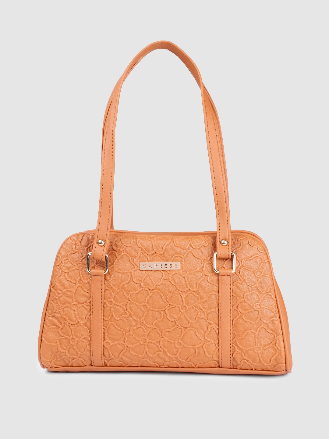 

Caprese Light Brown Floral Textured Shoulder Bag